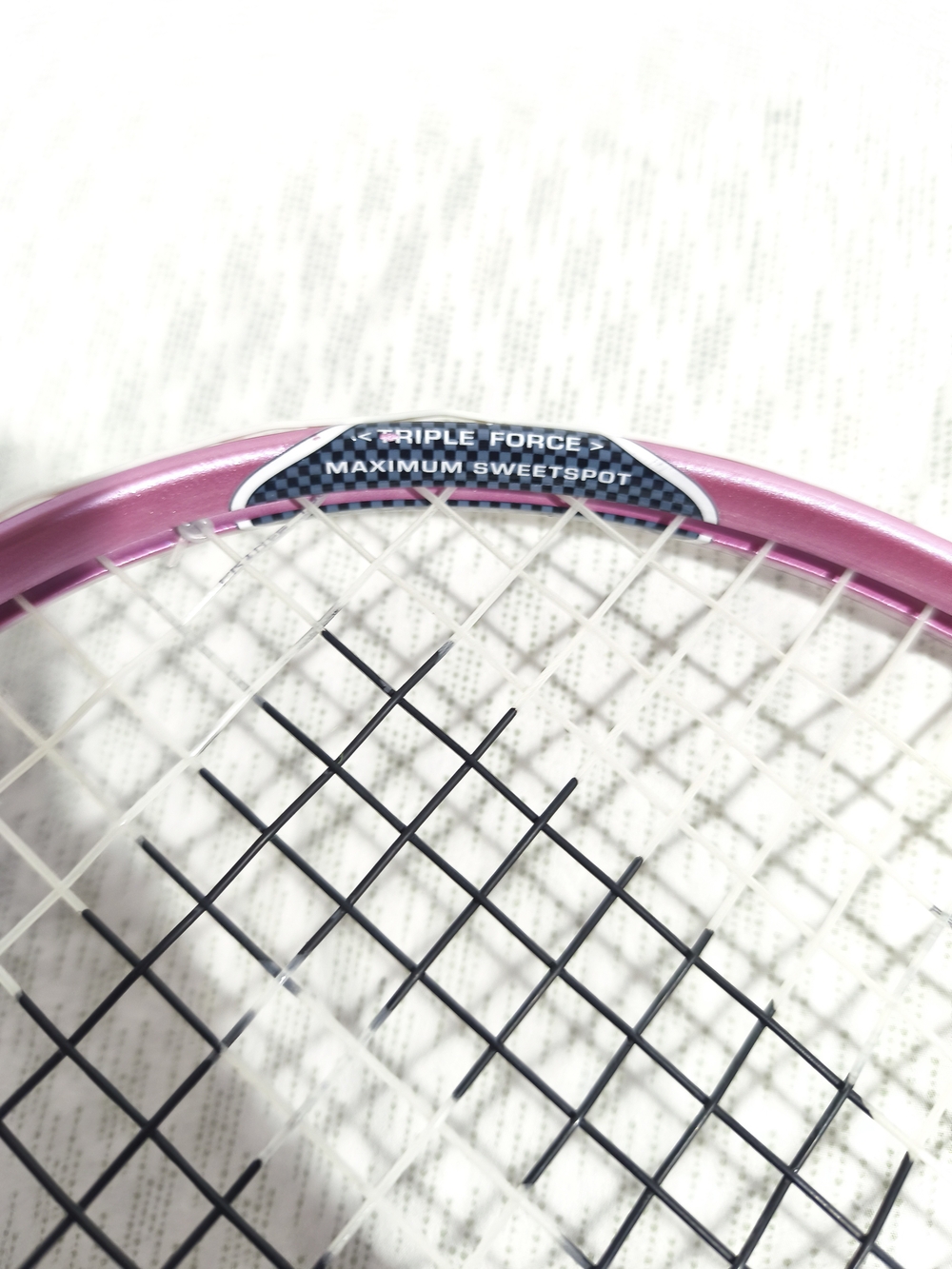 Pink Tennis Racket with White Grip - Picture 7 of 13